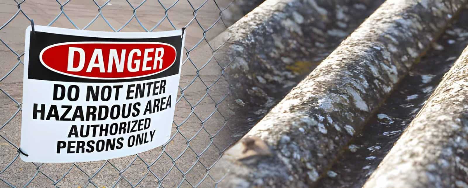 asbestos warning sign demolition site safety